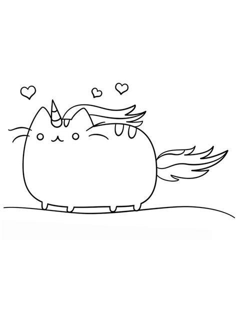 Pusheen Coloring Pages Birthday 1 Pusheen Is A Female Cartoon Cat That