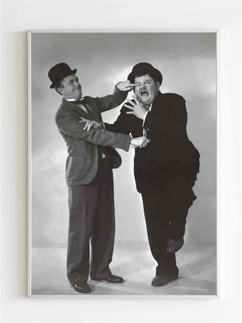 Laurel And Hardy Slapstick Comedy Poster Laurel And Hardy Stan