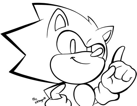 A Small Classic Sonic Sketch Lineart By Kjdragon70 On Deviantart
