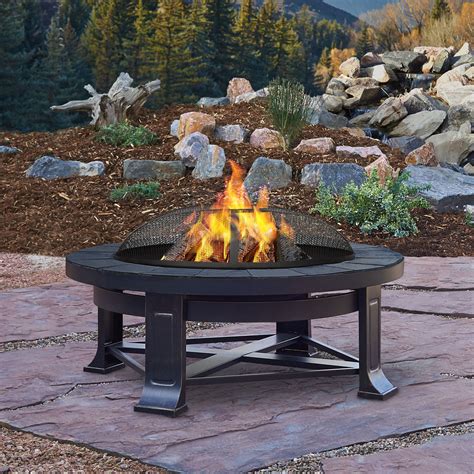 Real Flame Edwards 3375 Outdoor Patio Deck Wood Burning Fireplace