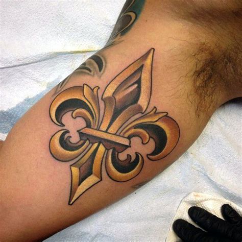Fleur de lis watercolor tattoo. Tattoo Trends - 70 Fleur De Lis Tattoo Designs For Men - Stylized Lily Ink Ideas - TattooViral ...