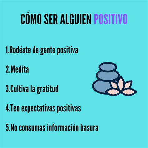A Blue Background With The Words Como Ser Alguin Posttivvo In Spanish