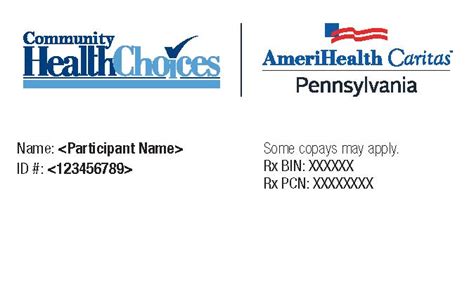 Your Id Cards Amerihealth Caritas Pennsylvania Pa Community Healthchoices Chc
