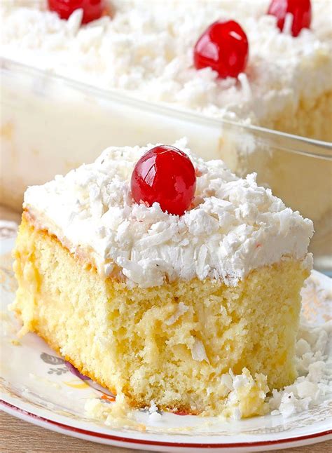 Sprinkle gelatin mix on top. Delicious Coconut Cream Poke Cake - Audrey's Kitchen