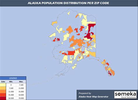Alaska Zip Code Map And Population List In Excel