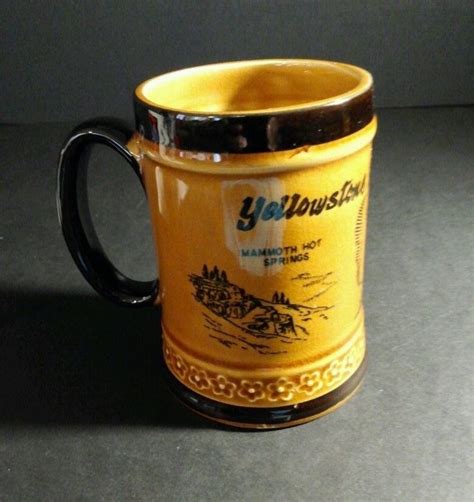 Yellowstone national park coffee mug, cool gift idea for friends, vintage mug. Vintage Yellowstone National Park Coffee Mug Cup ...