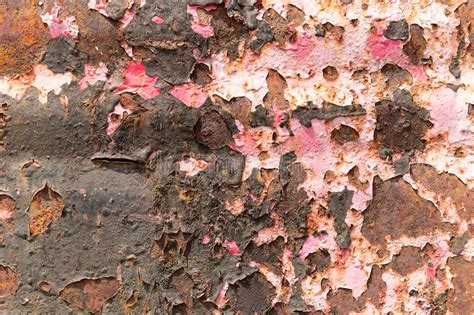 Peeling Paint And Rusty Old Metal Texture Stock Image Image Of