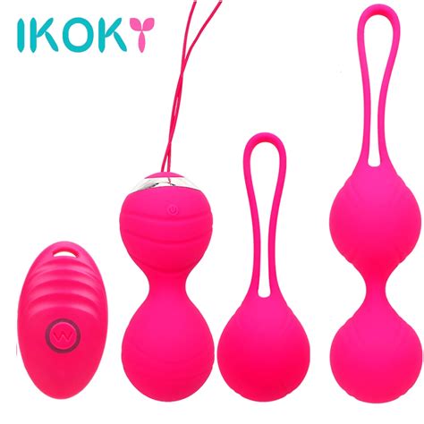 IKOKY Vibrating Egg With Two Kegel Ball Vagina Tight Trainer Exercise Speed Clitoris