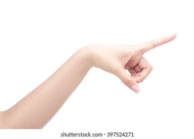 Closeup Female Hand Pointing Isolated On Stock Photo Shutterstock