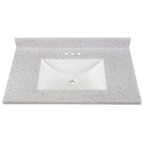 However, corian comes only in 1/2. Home Decorators Collection 37 in. Solid Surface Vanity Top ...