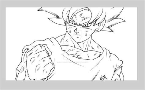 Goku Ultra Instinct Line Art By Saiyananimesart On Deviantart