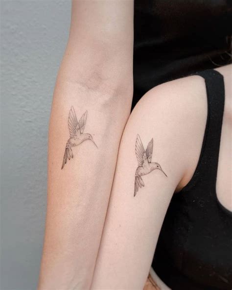 Matching Hummingbird Tattoo For Best Friends