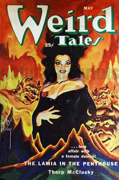 Pulp Horror Print Weird Tales May 1952 Female Demon Pulp Etsy