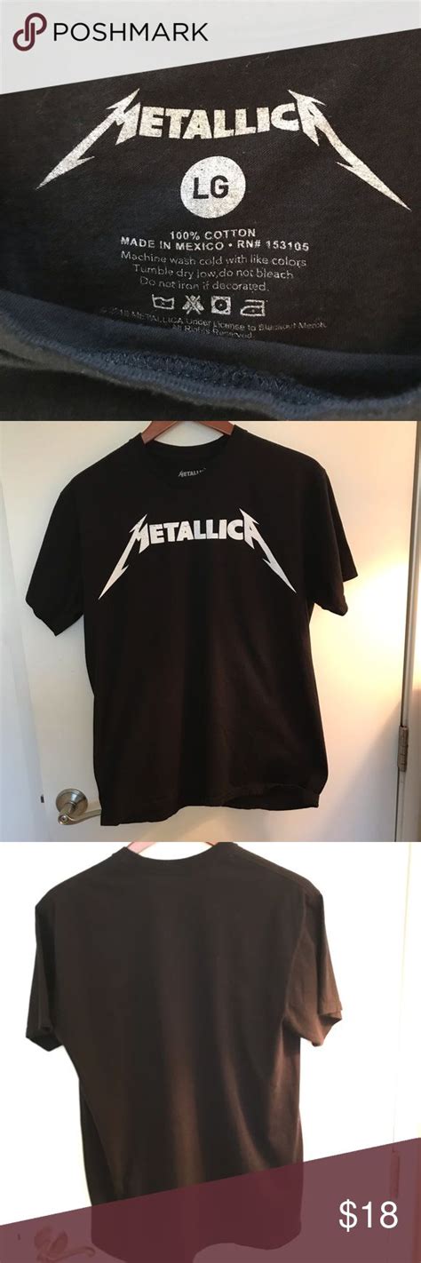 Mens Metallica Short Sleeve T Shirt Size L Long Sleeve Tshirt Men