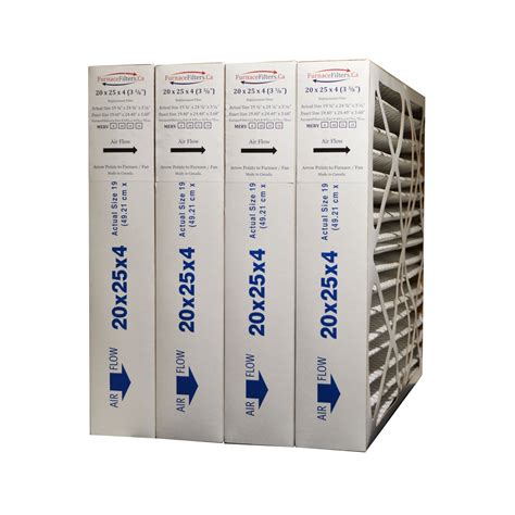 20x25x4 MERV 13 Furnace Air Filter. Exact Size Size 19 1/2 x 24 1/2 x