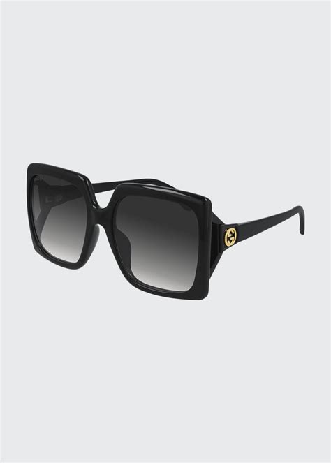 gucci oversized square injection plastic sunglasses bergdorf goodman