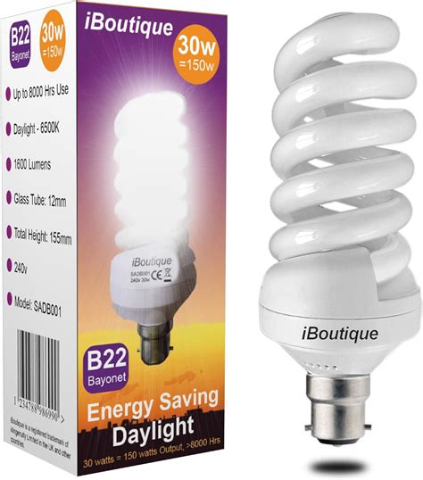White Energy Saving Bulbs Day Light Bayonet Spiral Bulbs Photography