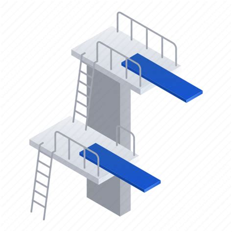 Board Diving Isometric Tower Water Icon Download On Iconfinder