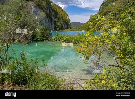 Lake In The Plitvice Lakes National Park Nacionalni Park Plitvička