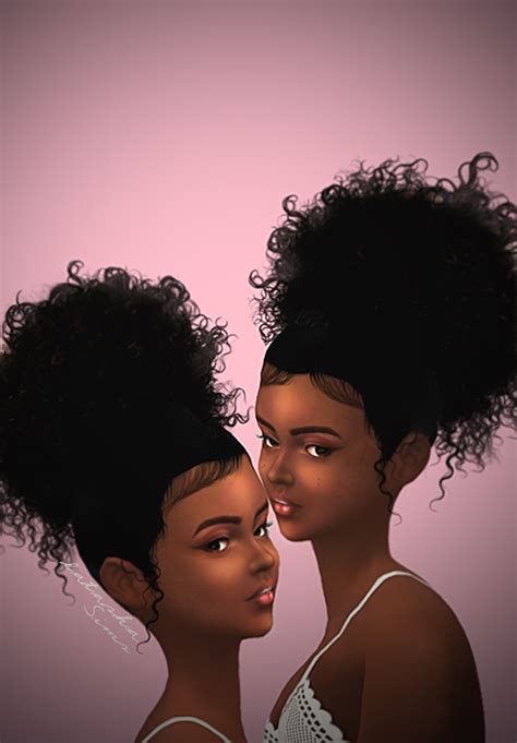 Famous Concept 19 Curly Black Girl Hair Sims 4 Cc