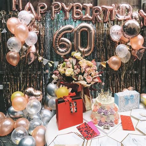 Open from 11am to 10pm, 7 days a week. Rose Gold 60th Birthday Balloon Decoration Set Birthday ...