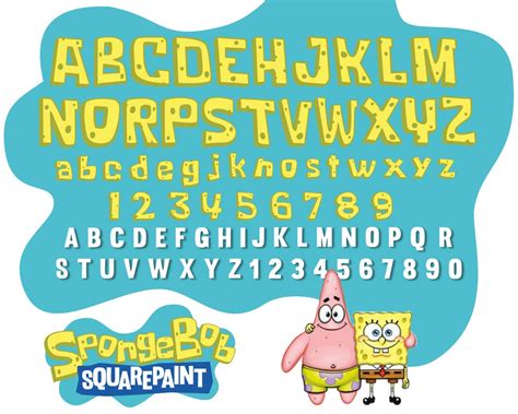 Spongebob Svg Spongebob Font Sponge Bob Svg File Spongebob Etsy