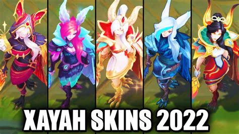 ALL XAYAH SKINS 2022 League Of Legends YouTube