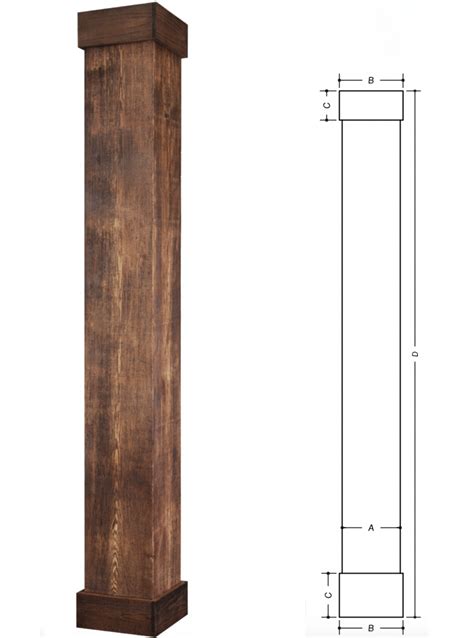 8 Square Fiberglass Rough Sawn Column I Elite Trimworks Wood Columns Porch Porch Beams House