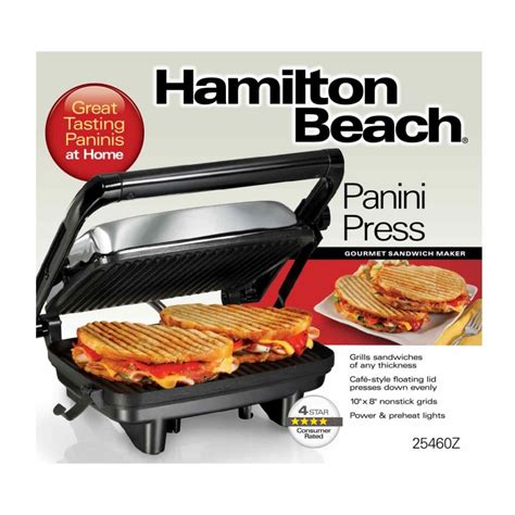 Hamilton Beach Panini Press Gourmet Sandwich Maker Z