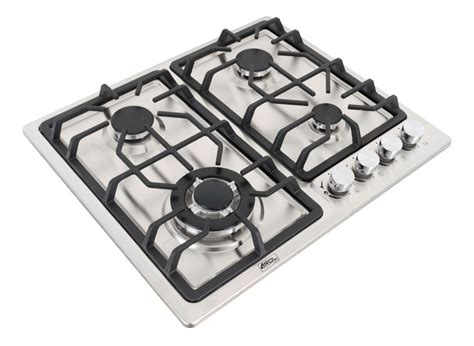 Parrilla Empotrable A Gas 4 Quemadores Acero Inoxidable 59x51cm