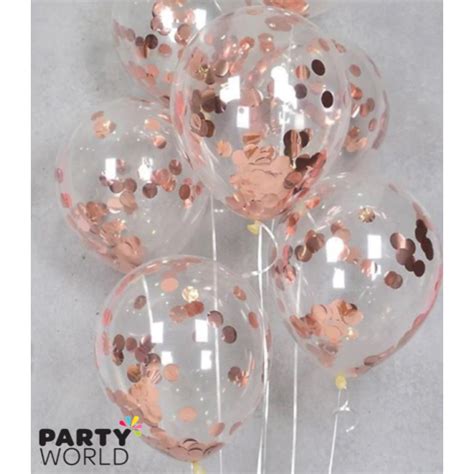 Confetti Latex Balloons Party World Rose Gold Baby Shower Gold