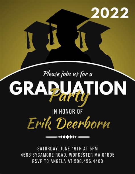Graduation Party Flyer Invitation Template Postermywall