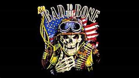 Play the main riff, then this a few times (listen to the song for this) George Thorogood - Bad to the bone Official - YouTube