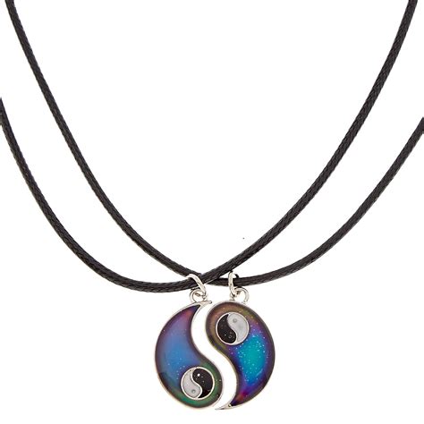 Best Friends Mood Yin Yang Pendant Necklaces Claires Us