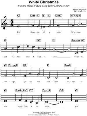 Contains printable sheet music plus an interactive, downloadable digital sheet music file. White Christmas - MN0157487 (With images) | Violin sheet ...