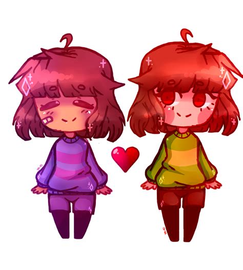 After frisk falls into the underground, they embark on a journey to return to the surface. Chibi Frisk And Chara by Yas-Ro on DeviantArt
