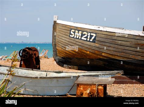 Old Fishing Boat Sm217 On Beach At Brighton East Sussex England