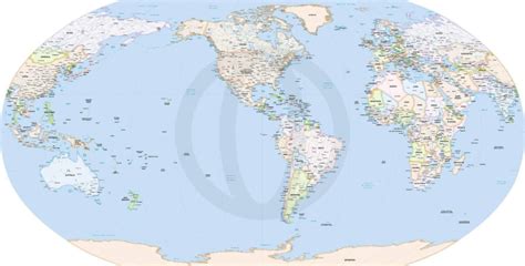 Detailed World Map Robinson North And South America One Stop Map