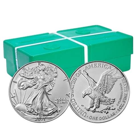 2021 1 Oz American Silver Eagle Monster Box 500 Coins Bu Type 2