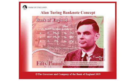 In 2019, the bank of england revealed alan turing as the new face of the £50 banknote. Alan Turing will be face of new £50 note | StaffNet | The ...