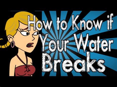 We do this in the hospital under very specific circumstances. How to Know if Your Water Breaks - YouTube