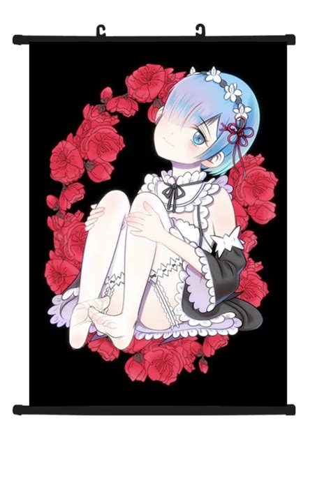 Re Zero Kara Hajimeru Isekai Seikatsu Rem Fabric Wall Scroll Poster