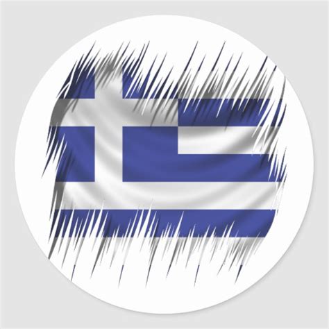 Greek Evzone Dancing With Flag Opa Classic Round Sticker