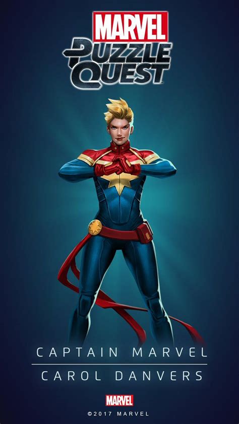 Captain Marvel Carol Danvers 4 Stars Profile Face Marvel Puzzle
