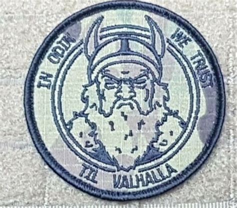 In Odin We Trust Til Valhalla Vikings Heathen Pagan Multicam Morale