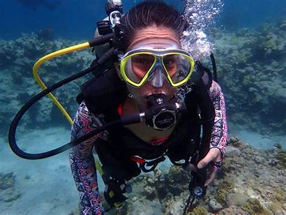Scuba Diver Female Woman Face Refresher Course