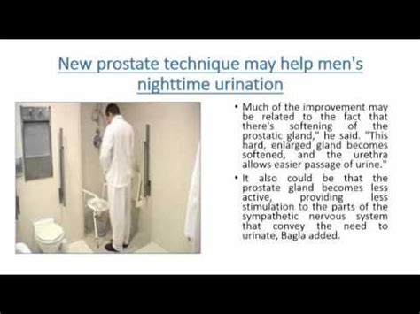 New Prostate Technique May Help Men S Nighttime Urination Night Time Prostate Techniques