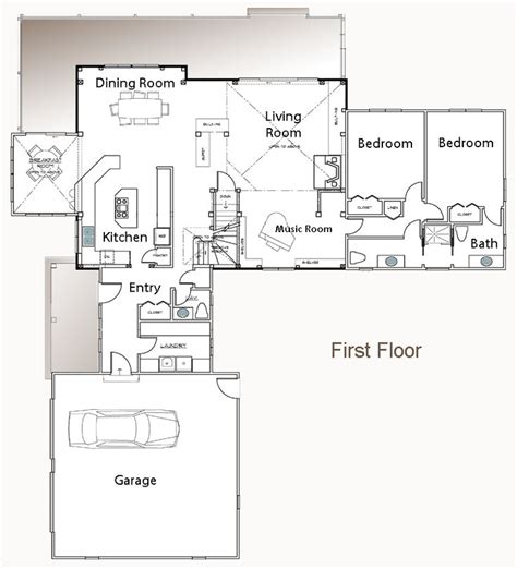 Any of the plans shown can be altered in any way to fit your style, size requirements and budget. NewLondonFirstFloor | Floor plans, Simple house plans, Post, beam