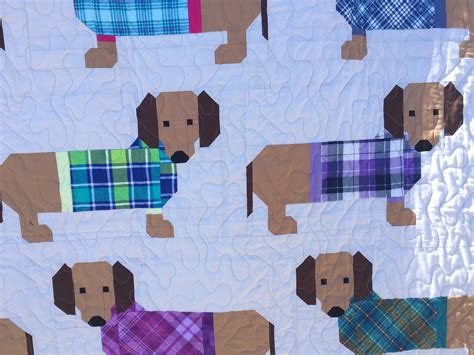 Dogs In Sweaters Quilt 70x66 Etsy