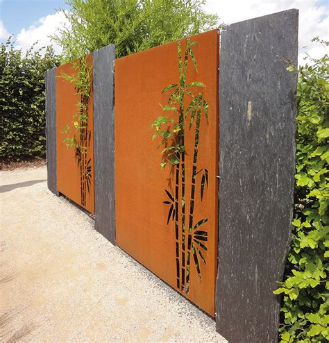 Cortenstahl Sichtschutz Sichtschutzwand aus Metall für Ihren Garten